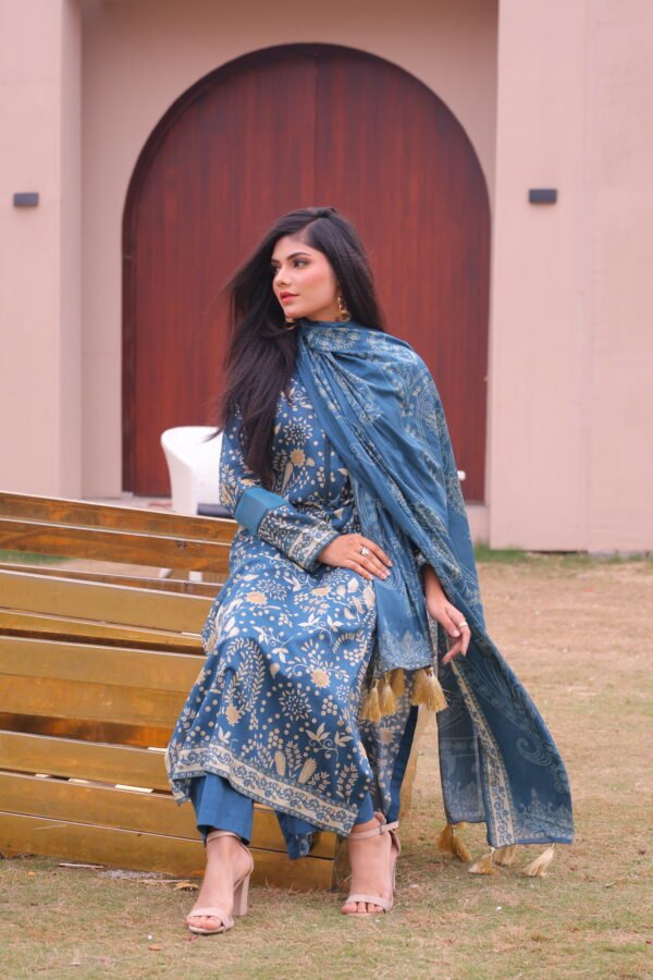 Tale Green Digital Printed Lawn - Image 4